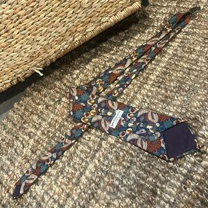 Abercrombie & Fitch Vintage Fruit Graphic Print Silk Tie